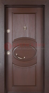 Коричневая входная дверь c МДФ панелью ЧД-36 в частный дом в Домодедово