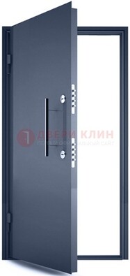 Черная металлическая бронированная дверь ДБ-1 в Саранске
