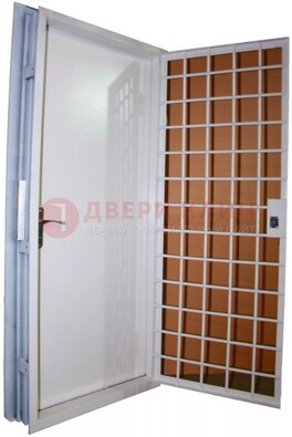 Белая стальная бронированная дверь с нитроэмалью ДБ-7 в Пензе