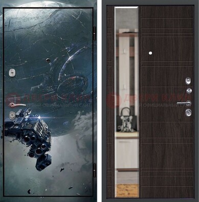 Железная дверь с фотопечатью космической фантастики ДФ-51 в Домодедово