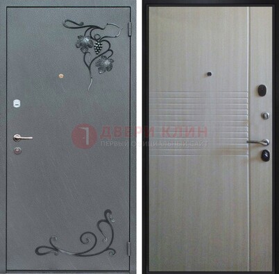 Коттеджная металлическая дверь с ковкой ДК-14 в Балашихе