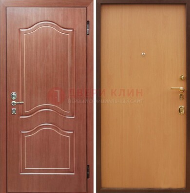 Входная дверь отделанная МДФ и ламинатом внутри ДМ-159 в Дмитрове
