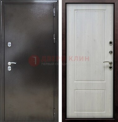 Коричневая железная дверь с МДФ ДМ-170 в Домодедово