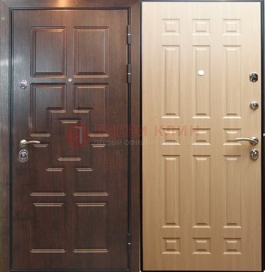 Коричневая входная дверь с МДФ ДМ-181 в Кубинке