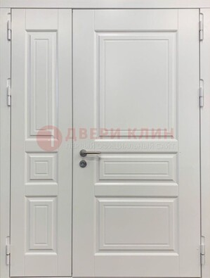 Полуторная светлая металлическая дверь с МДФ ДМ-336 в Волхове