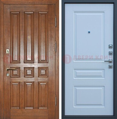 Стальная дверь с классическими панелями МДФ ДМ-383 в Домодедово