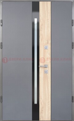 Полуторная металлическая дверь с МДФ ДМ-503 в Дмитрове