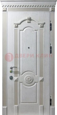 Белая дверь с МДФ ДМ-525 в Домодедово