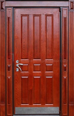 Красная входная дверь для улицы с МДФ ДМ-532 в Домодедово