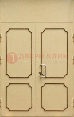 Светлая двухстворчатая дверь для загородного дома с МДФ ДМ-534 в Домодедово