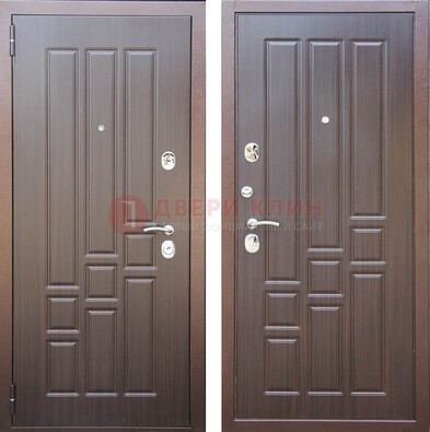 Теплая металлическая дверь с МДФ с двух сторон ДМ-80 в Домодедово