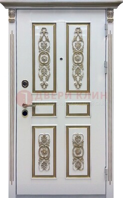 Входная дверь с массивом дуба в белом цвете ДМД-62 в Домодедово