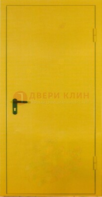 Желтая железная дверь с нитроэмалью ДН-5 в Домодедово
