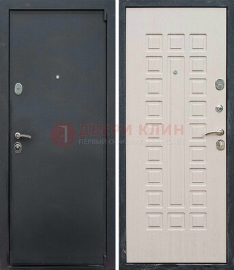 Черная металлическая дверь с порошковым покрытием ДП-101 в Химках