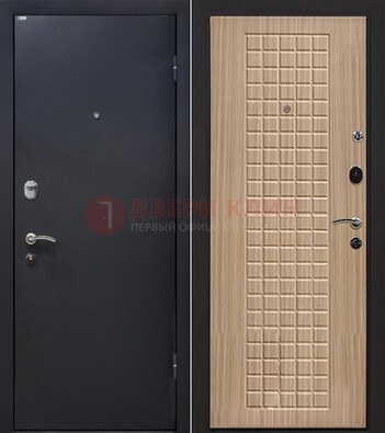 Черная металлическая дверь с порошковым покрытием ДП-157 в Домодедово