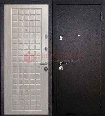Черная входная дверь с порошковым покрытием ДП-206 в Домодедово