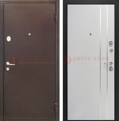 Входная дверь с порошковым покрытием с МДФ с молдингами ДП-232 в Домодедово
