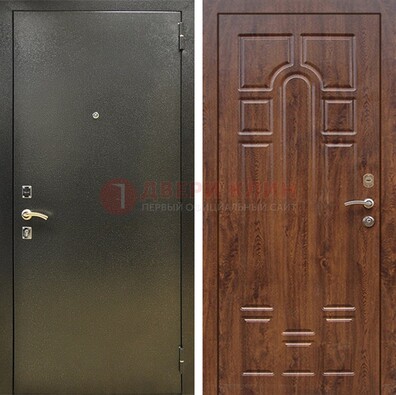 Металлическая дверь Темное серебро с порошковым покрытием и МДФ ДП-271 в Хотьково