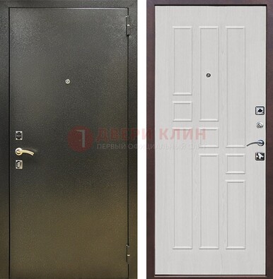 Входная дверь Темное серебро с порошковой отделкой и терморазрывом МДФ ДП-282 в Чебоксарах