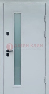 Светлая железная дверь с порошковым напылением ДП-303 в Домодедово