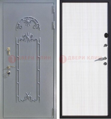 Черная входная дверь с порошковым покрытием ДП-67 в Домодедово
