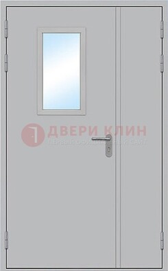 Белая входная противопожарная дверь со стеклянной вставкой ДПП-10 в Домодедово
