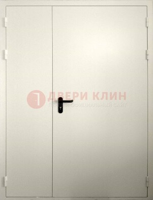 Белая противопожарная двупольная дверь ДПМ-02/60 в Домодедово