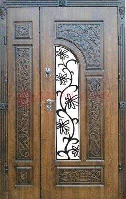 Морозостойкая металлическая парадная дверь ДПР-12 в Электрогорске