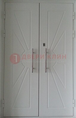 Парадная двухстворчатая дверь с фрезерованным МДФ ДПР-14 в Домодедово