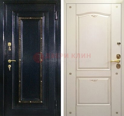 Парадная дверь с золотистым декором ДПР-3 в квартиру в Тамбове