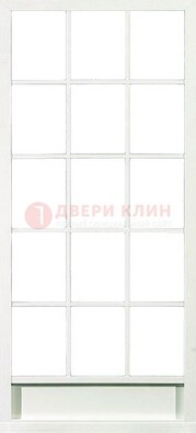 Железная решетчатая дверь в белом цвете ДР-10 в Домодедово