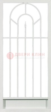 Стальная решетчатая дверь в белом цвете с пикой ДР-11 в Домодедово