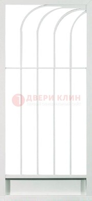 Белая металлическая решетчатая дверь ДР-17 в Домодедово
