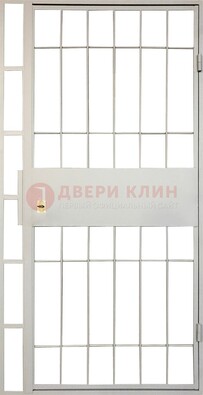 Железная решетчатая дверь в белом цвете ДР-19 в Домодедово