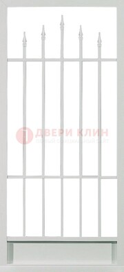 Светлая стальная решетчатая дверь с пиками ДР-21 в Домодедово