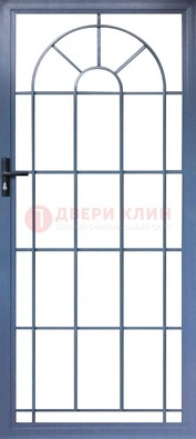 Синяя металлическая решетчатая дверь ДР-28 в Домодедово