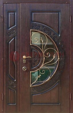 Полуторная железная дверь Винорит в классическом стиле ДСК-272 в Домодедово