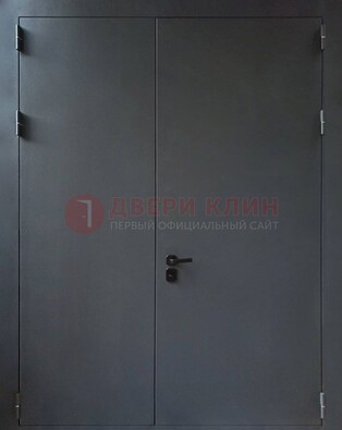 Черная распашная тамбурная дверь Порошок ДТМ-46 в Домодедово