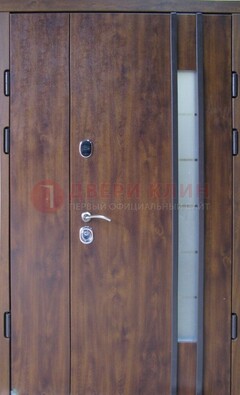 Стальная дверь с виноритом и стеклом ДВТ-187 в Домодедово