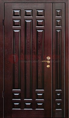 Коричневая металлическая дверь с виноритом ДВТ-20 в Домодедово