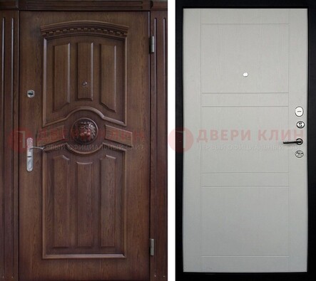 Темная входная дверь с виноритом ДВТ-216 в Домодедово