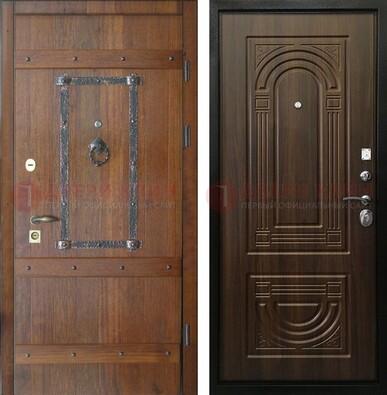 Темная стальная дверь с виноритом ДВТ-232 в Домодедово