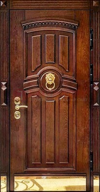 Входная дверь с виноритом в коричневом цвете ДВТ-236 в Домодедово