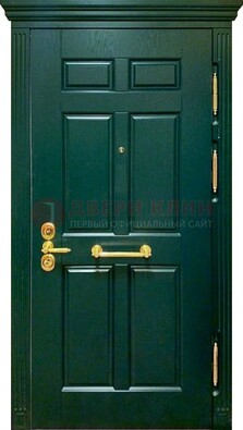Классическая зеленая дверь с виноритом на улицу ДВТ-248 в Домодедово