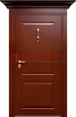 Красная железная дверь винорит для частного дома ДВТ-251 в Домодедово