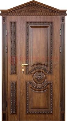 Узорная стальная дверь с виноритом для дома ДВТ-260 в Домодедово