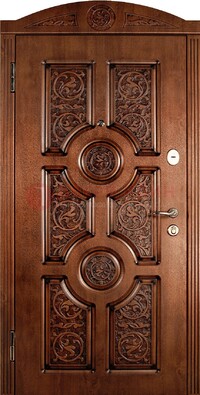 Коричневая входная дверь с виноритом ДВТ-41 в Севастополе
