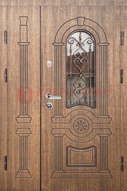 Железная классическая дверь с терморазрывом и рисунком ДВТ-77 во Владимире