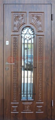 Входная стальная дверь с виноритом и светлой панелью внутри ДВТ-97 во Владимире