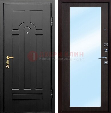 Входная металлическая филенчатая дверь с зеркалом ДЗ-59 в Домодедово